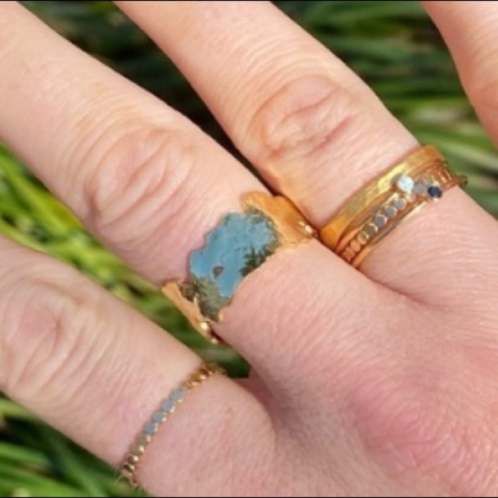 🎉HP🎉Last one Estrella & Luna 18K Gold leaf boho ring - Picture 5 of 9